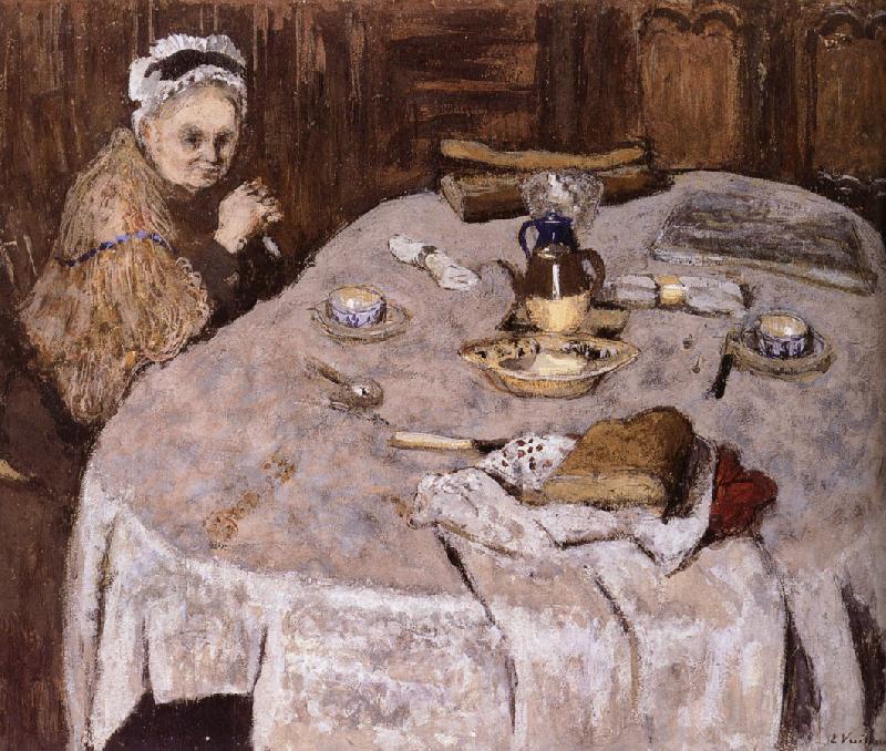 Edouard Vuillard Vial wife's breakfast oil painting picture